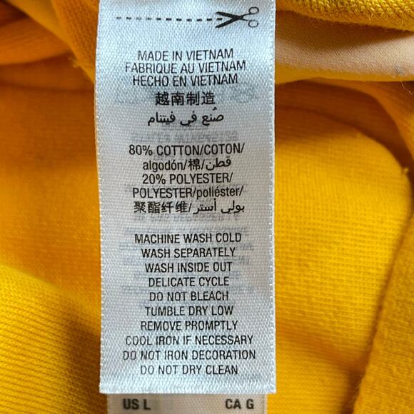 Vintage Y2K Juicy Couture sequin french terry hoodie track pant set L yellow - Picture 16 of 16